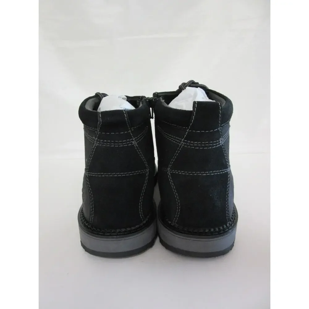 CLARKS Black Leather Maplewood Rise 11 1/2M Waterproof Lace Up Rugged Boots
